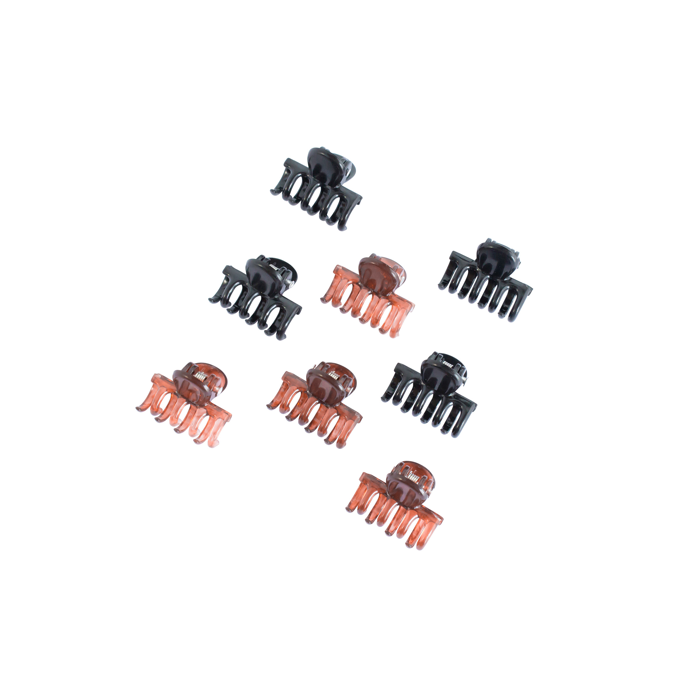 Mini Black & Tortoiseshell Claw Clips (8)